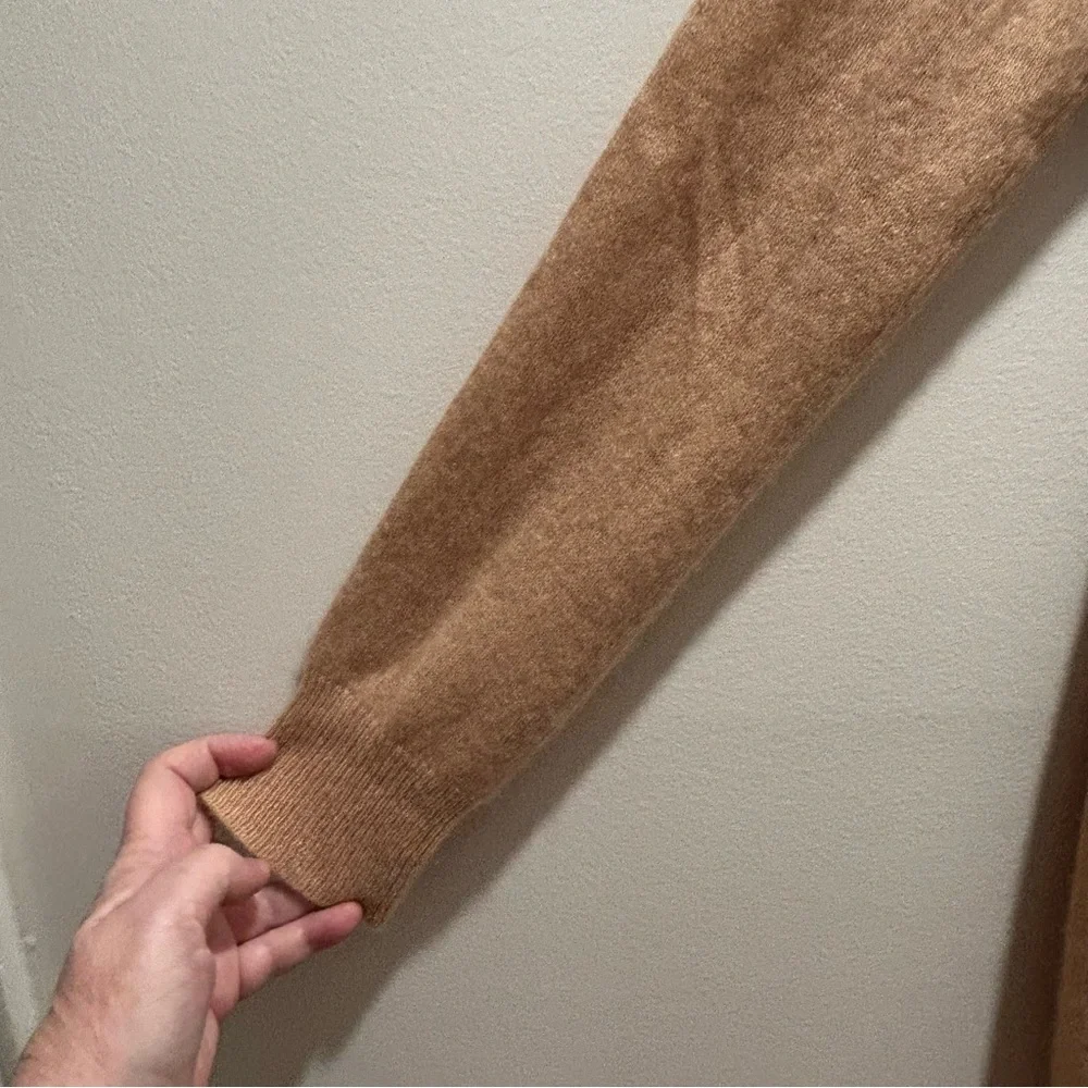 Magaschoni Cashmere Tan Long Cardigan Sweater - Medium - Picture 7 of 11